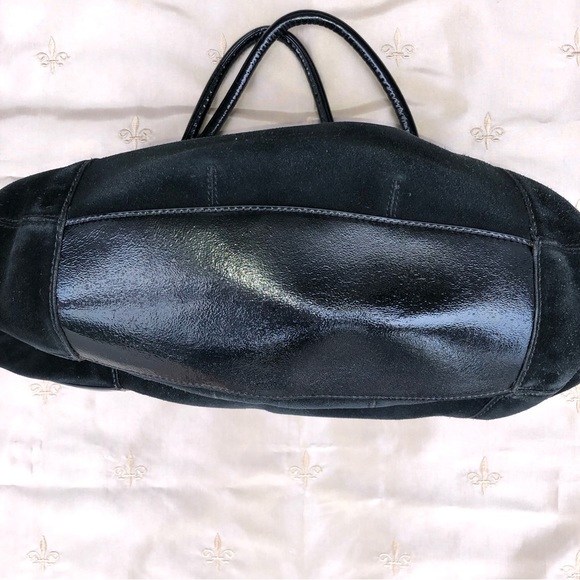 Cole Haan black suede satchel - Picture 5 of 8